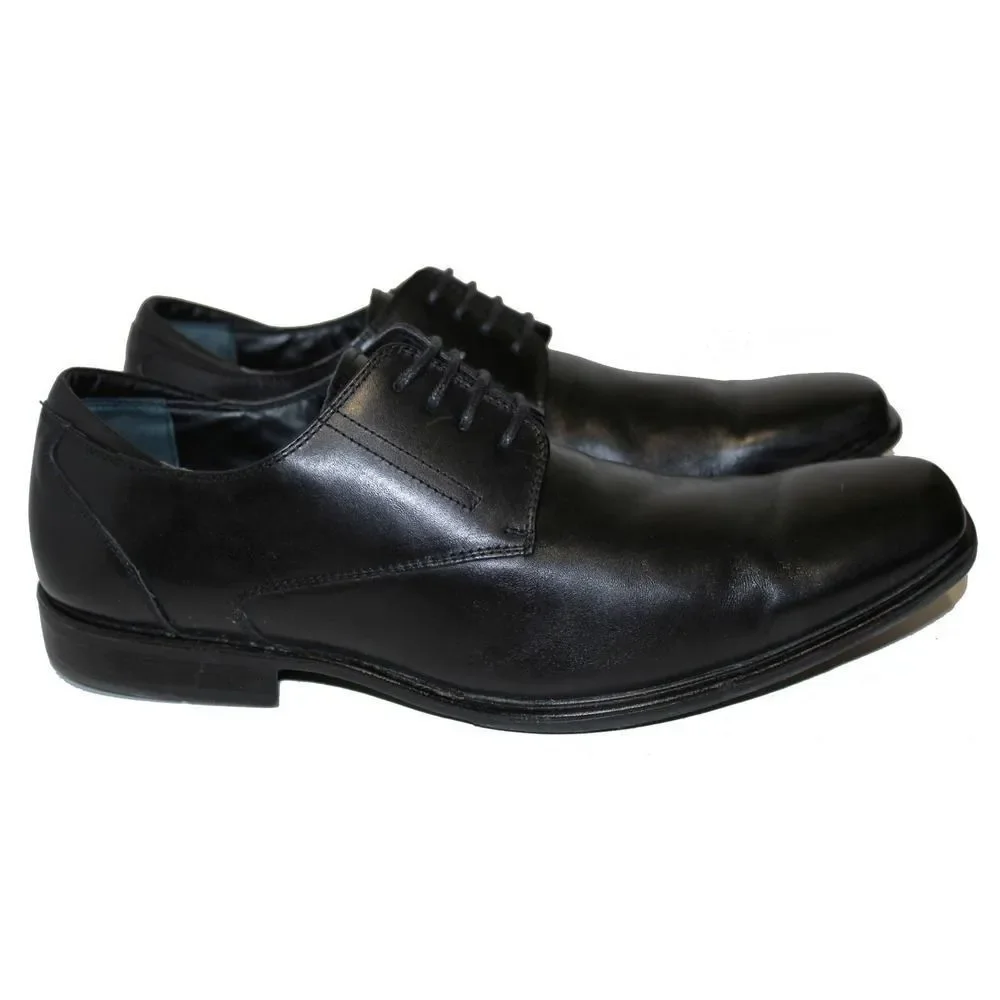 ALFANI Crown Black Leather Dress Oxfords Size 11 M